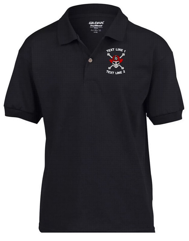 (image for) Firefighter Skull & Crossed Bones Polo